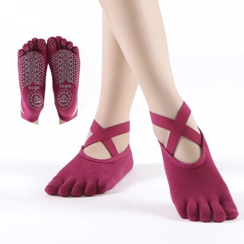 Image de Chaussettes Yoga 5 Orteils Antidérapantes pour Femmes