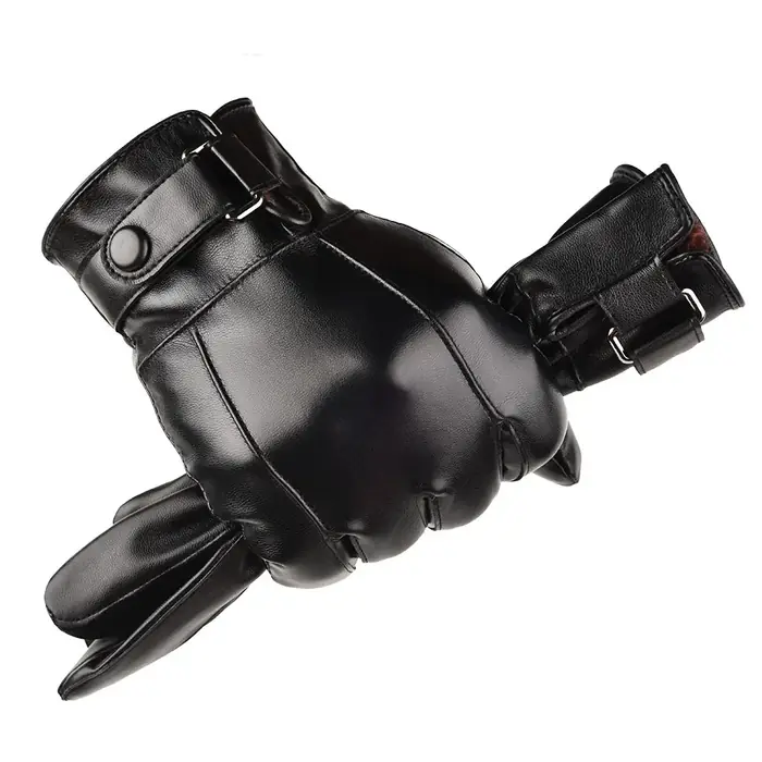 Image de Gants Hiver Homme Cuir Véritable - Chauds & Résistants