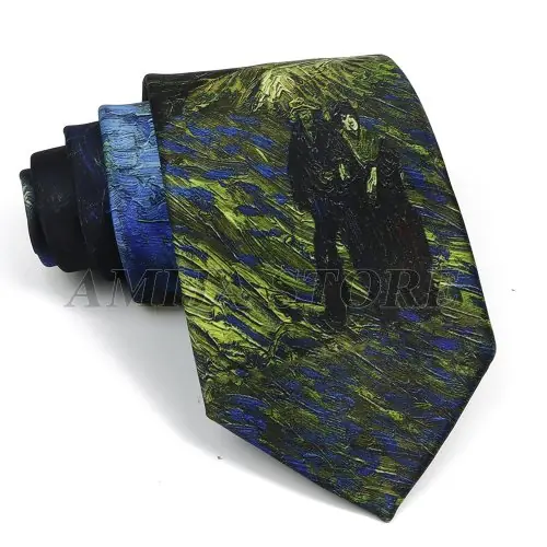 Image de Cravate Homme Vintage Imprimée Fleurs & Graffiti