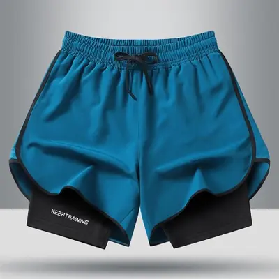 Image de Short de Course 2-en-1 Respirant pour Hommes