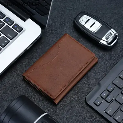 Image de Porte-cartes MagSafe en cuir PU pour iPhone