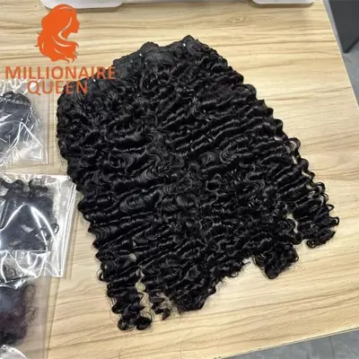 Image de Cheveux Humains Birman Bouclés Vierges - Extensions de Qualité 18A