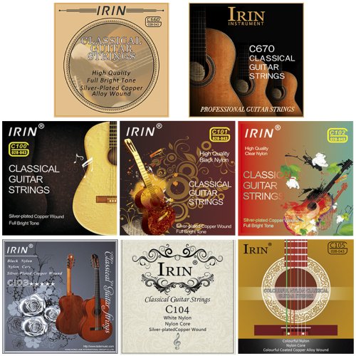 Bild von 6er-Set klassische Gitarrensaiten aus Nylon – hochwertige Ersatzsaiten für akustische Klassikgitarren, langlebig und tonrein