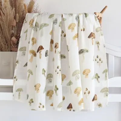 Image de Couverture Bébé Enveloppe - Feuilles d'Eucalyptus Bio