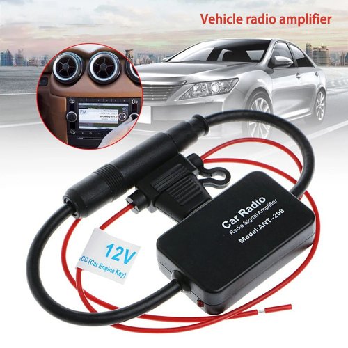 Afbeelding van Auto FM/AM Antenne Signaalversterker 12V - Versterker voor Autoradio met Android Speler en Verbeterde Ontvangstkwaliteit