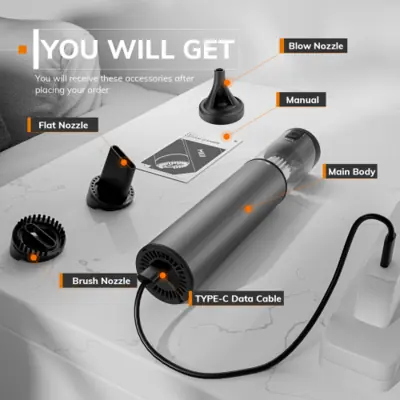 Image de Mini Aspirateur Portable USB - Nettoyage Rapide & Silencieux