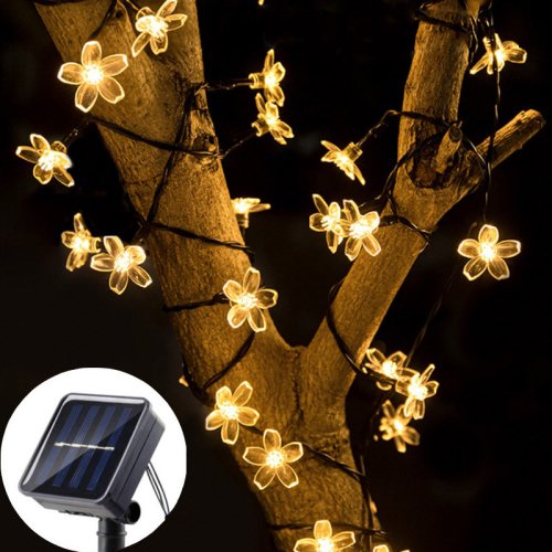 Image de Lampes Solaires LED Fleur de Cerisier - Éclairage Extérieur Magique