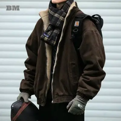 Veste Polaire Vintage Homme - Style Japonais & Coréen