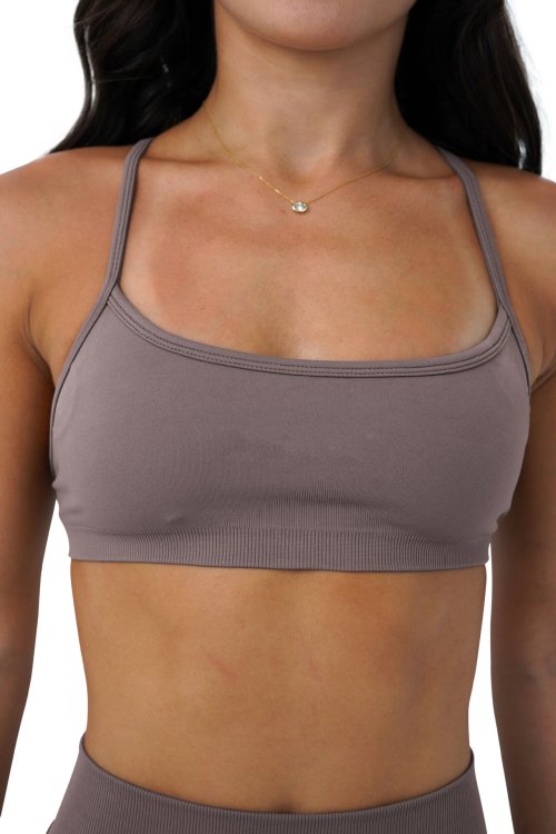 Image of Seamless Back-Cross Sports Bra for Women – Breathable Yoga Top with Push-Up Support for Gym, Running & Fitness Workouts