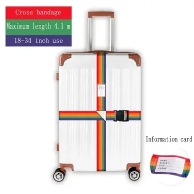 Image de Sangles de Bagage Élastiques Réglables - Sécurité & Pratique pour Vos Voyages