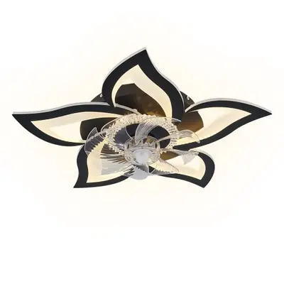 Image de Ventilateur de Plafond Fleur LED avec Télécommande