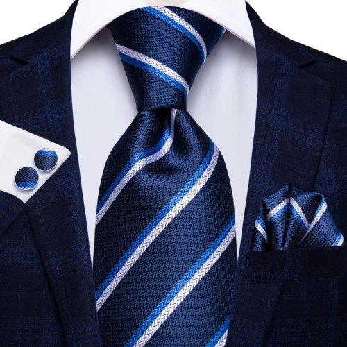 Cravate de Mariage Soie Rayée Rouge & Noire - Élégance Homme