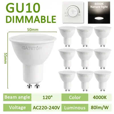 Image de Ampoules LED GU10 Variateur - 10 Pièces