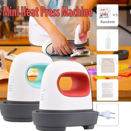 Imagen de Máquina de Prensado en Caliente Portátil para Camisetas y Accesorios DIY - Estampado Rápido y Fácil con Tecnología de Calentamiento Instantáneo