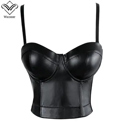 Image de Corset en Cuir Gothique - Bustier Sexy Push-Up Taille 6XL