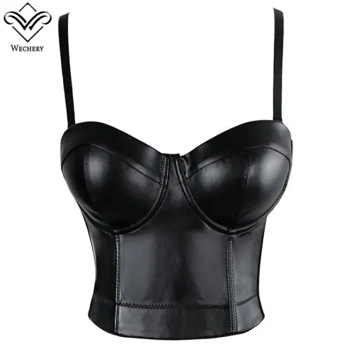 Image de Corset en Cuir Gothique - Bustier Sexy Push-Up Taille 6XL
