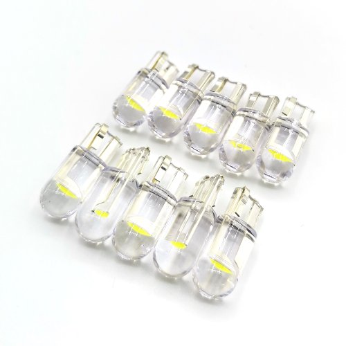 Image of 10x 2021 Newest W5W Led T10 Car Light COB Glass 6000K White Auto Automobiles License Plate Lamp Dome Read DRL Bulb Style 12V