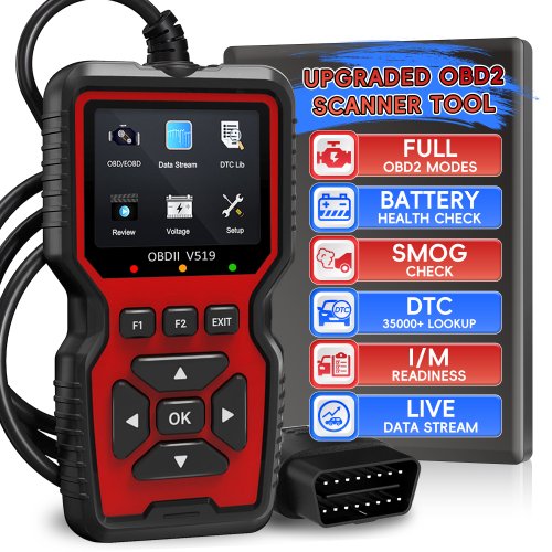 Immagine di Scanner OBD2 Professionale con Lettore di Codici Diagnostici OBDII per Auto - Strumento di Diagnosi in Tempo Reale per il Controllo della Luce del Motore
