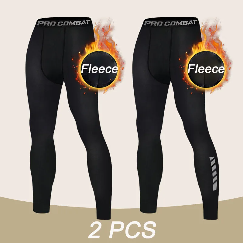Imagen de Mallas de Compresión Cálidas para Hombre - Ideal para Correr y Deportes