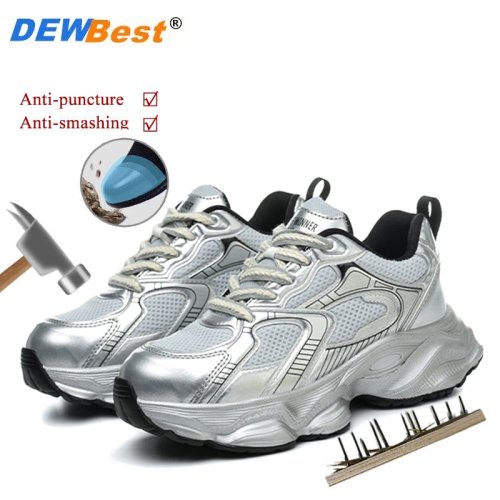 Imagen de Zapatos de Seguridad para Mujer con Cabeza de Acero y Plástico, Ligeros, Transpirables y Antigolpes para Trabajo en Cuatro Estaciones