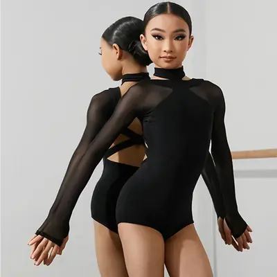Image de Justaucorps de Danse Latine pour Filles - Combinaison Élégante & Souple