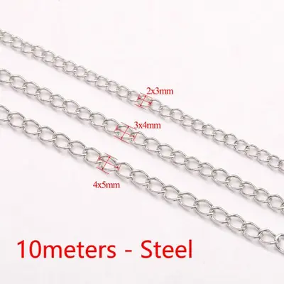Image de Chaîne Acier Inoxydable 10m - DIY Bijoux