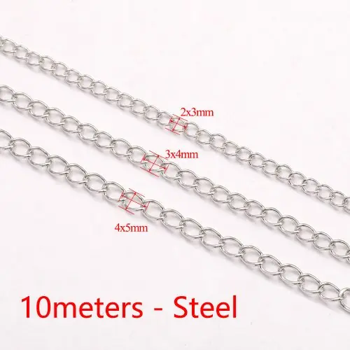 Image de Chaîne Acier Inoxydable 10m - DIY Bijoux