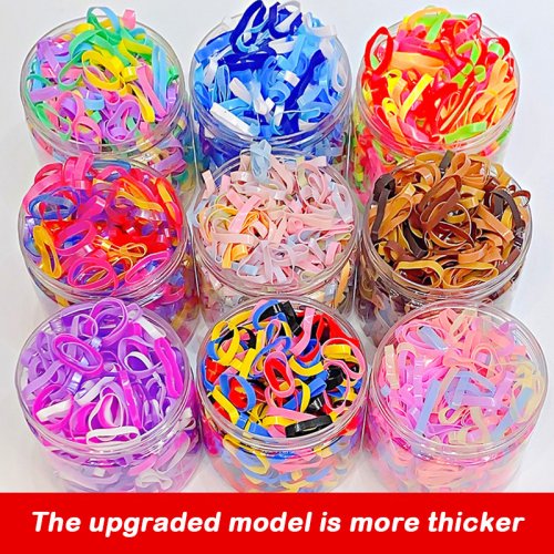 Immagine di Fasce elastiche per capelli ispessite aggiornate da 500 pezzi per le donne Ragazze Fascette per capelli durevoli Non facili da rompere Elastici Accessori per capelli