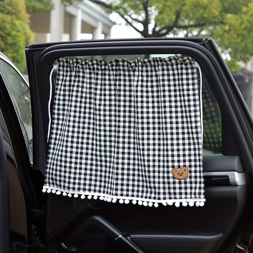 Afbeelding van 1PC Universele Auto Zonnescherm Gordijnen Leuke Cartoon Beer Auto Styling Achterzijde Venster Voorruit Zonnescherm Beschermen Gordijnen