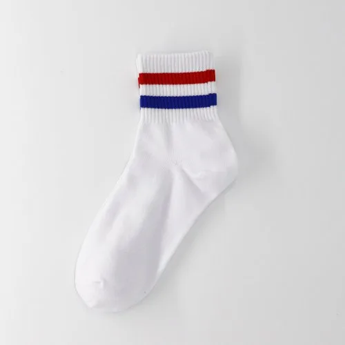 Blue red socks