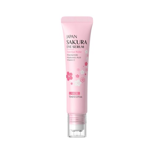 Immagine di LAIKOU Sakura Crema per gli occhi antirughe con sfera a rullo Siero per occhi rinfrescante idratante all'acido ialuronico ad asciugatura rapida 15ml