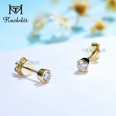 Image de Ensemble Boucles d'Or & Moissanite - Élégance Pure
