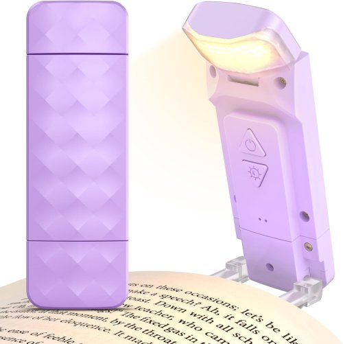 Zdjęcie Lampka do czytania z możliwością ładowania przez USB, trwała i dbająca o oczy, 3 kolory, przenośne lampki do zakładek, regulacja jasności dla miłośników książek