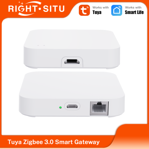 Immagine di Ponte Gateway Zigbee 3.0 Tuya Smart Home con Controllo Vocale e App - Compatibile con Alexa, Google Home e Home Assistant