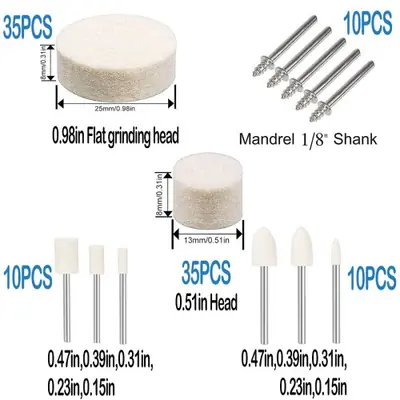Image de Kit de Polissage en Feutre pour Dremel - 100/120/145 Pièces