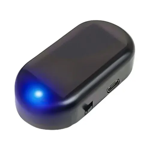 Image de Lampe Anti-Vol Solaire pour Voiture - Alarme Factice Bleue & Rouge