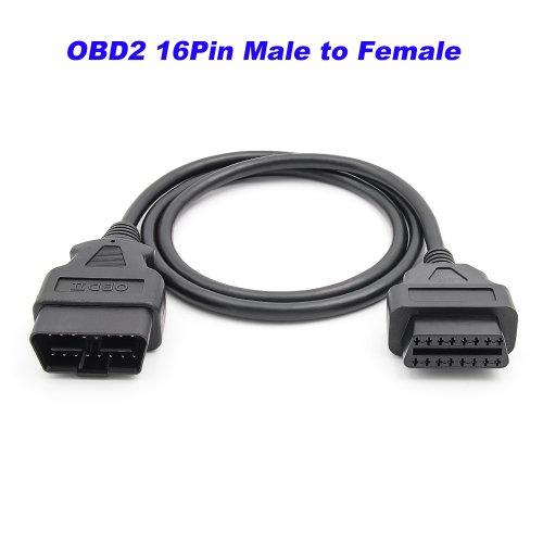 Immagine di Cavo di Prolunga OBD2 da 16 Pin Maschio a Femmina Compatibile con Tutti gli Scanner di Diagnostica Auto, per ELM327, Konnwei, Vgate e Altri Dispositivi OBDII
