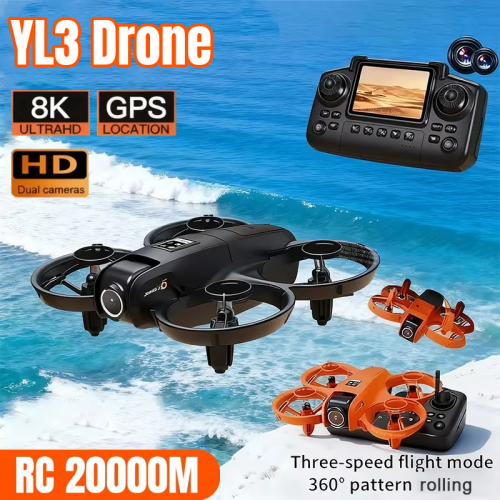 Immagine di GPS YT3 Drone 8K HD Fotocamera con schermo Telecomando Evitamento Antenna Batteria a lunga durata Motore brushless Quadcopter Nuovo