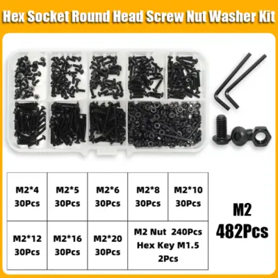 Image de Kit Vis à Capuchon Hexagonal - M2 à M6 Grade 10.9