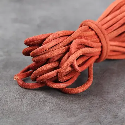 Image de Cordon en Cuir Véritable 3mm - Parfait pour Bracerets DIY