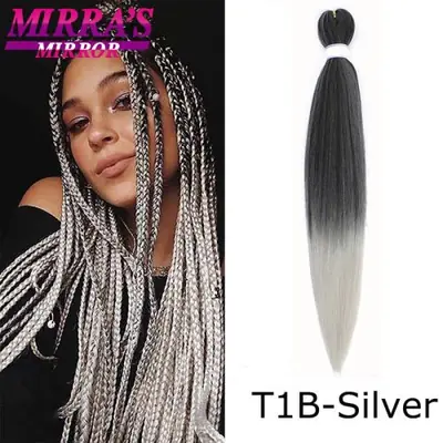 Image de Tresses Yaki Droites Jumbo - Cheveux Synthétiques Bruns