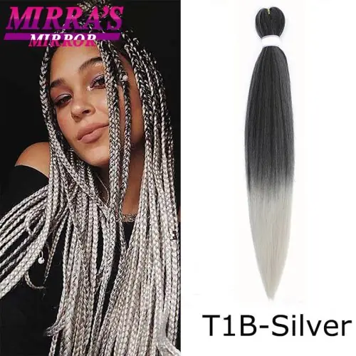 Image de Tresses Yaki Droites Jumbo - Cheveux Synthétiques Bruns