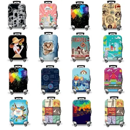 Image de Housse de Protection Étirable pour Valise - Anti-Poussière & Organisateur Voyage