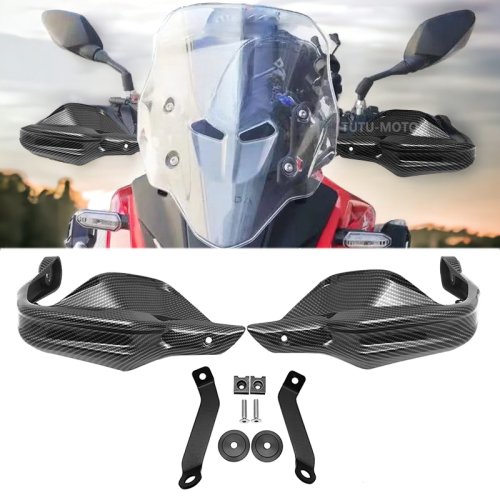 Carbon Look Handguard met Windscherm en Handbescherming voor Honda NC750X, CB500X, NC750S, NC700X – Modeljaren 2013 tot 2023