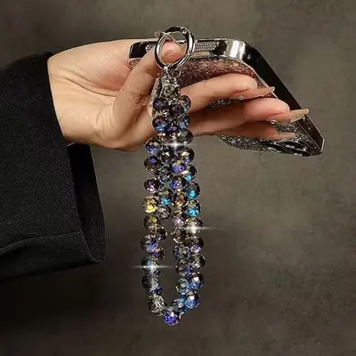 Image de Dragonnette Luxe Cristal & Diamant - Clip Téléphone Élégant