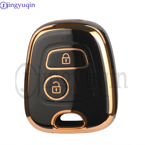Afbeelding van Jingyuqin 2 Knoppen TPU Autosleutel Case Voor Peugeot 106 107 206 207 307 Citroen C1 C2 C3 C4 XSARA PICASSO Toyota AYGO Protector