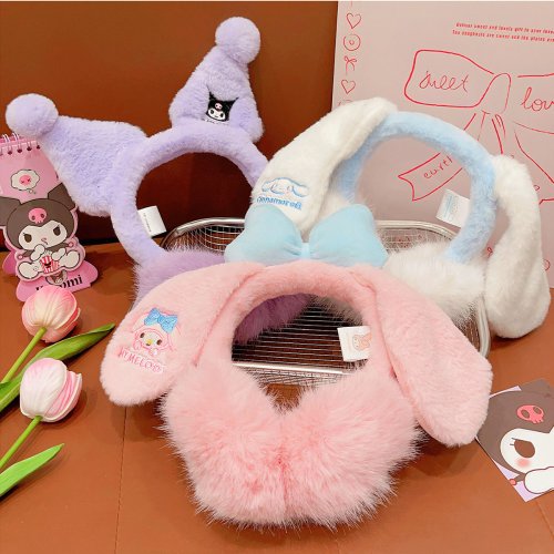 Bild von Sanrio Niedliche Cartoon-Ohrenschützer für Kinder – Winterwarm, Plüsch, Faltbar und Weich