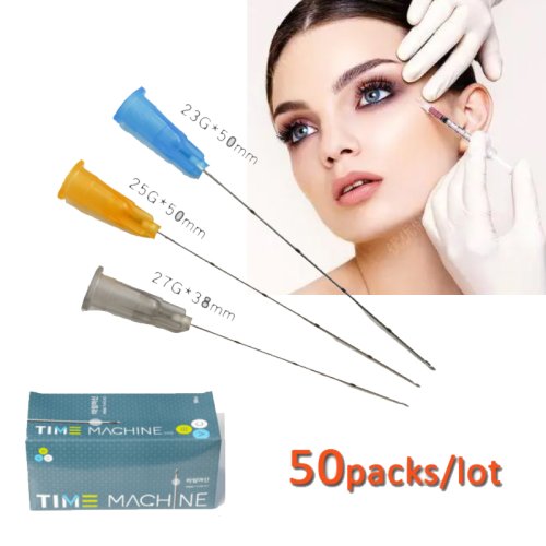Afbeelding van Fabriek Wegwerp Stompe Tip Canule 22G 23G 25G 27G 18G 30G 50mm 70mm Stompe Fijne Micro Body Piercing Naalden Canule Spuit