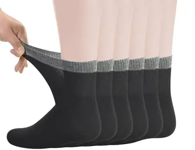 Image de Chaussettes Diabétiques Homme en Bambou - 6 Paires