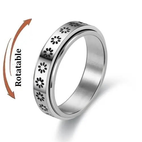 Image de Anneaux de Couple Anti-Stress - Fidget Spinner Rotatif
